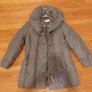 Calvin Klein down coat- Large- gray